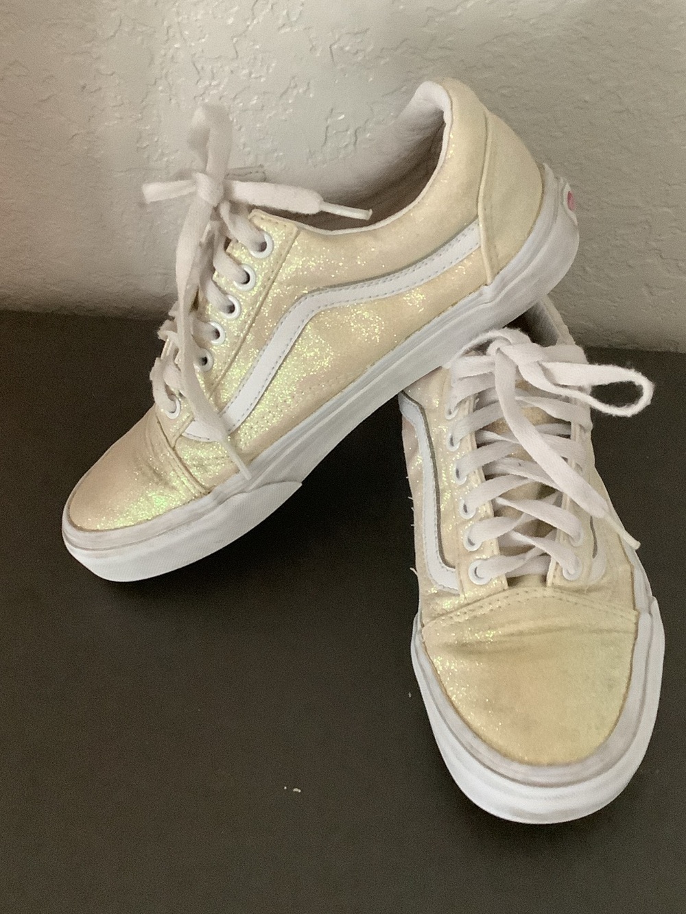 Vans Women’s Iridescent Cream Low-Top Sneakers